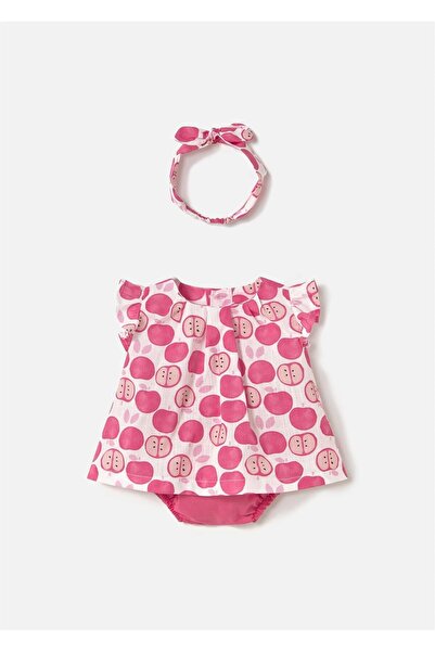 MAYORAL Baby Girl Hair Band Top and Bottom Set Pink 1260