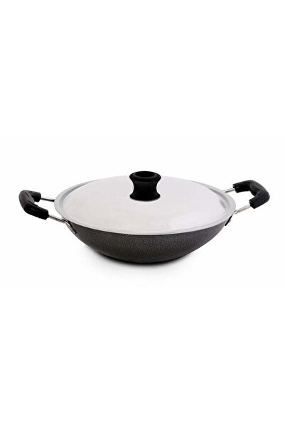 ROYALFORD طبق أبا تشاتي 21 سم مع غطاء من الفولاذ المقاوم للصدأ وطلاء غير لاصق