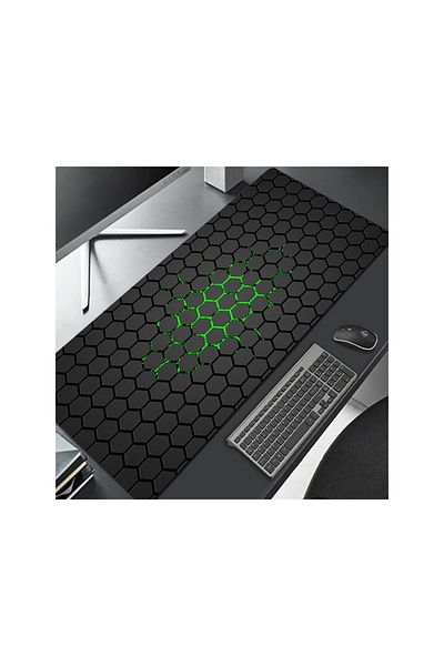 zola Mouse pad, resilient surface, non-slip, rubberized for gaming, honeycomb pattern, 80x30 cm
