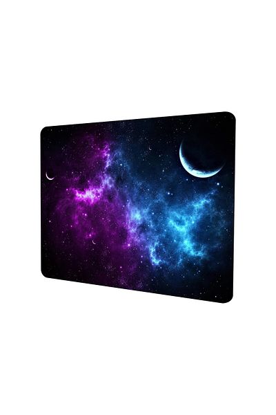 zola Gaming Mousepad, non-slip, rubberized, Galaxy moon, 80 x 30 cm