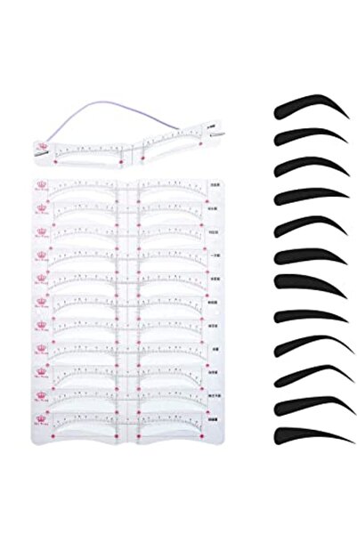 Müstesna ® Eyebrow Template Permanent Eyebrow Makeup Microblading Template 12 Pieces Different Templates
