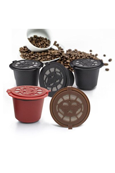 Jewval Nescafe Nespresso Doldurulabilir Kapsül Dolum Kapsülü 3 Adet Kahverengi