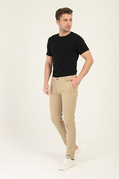 TOM FREE STORE Men's Lycra Flexible Cotton Chino Pants