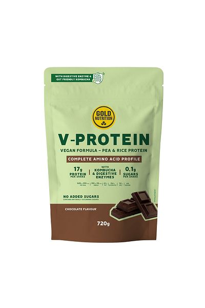 GOLDNUTRITION Pudra proteica vegetala, GoldNutrition, V Protein Ciocolata, 720 g