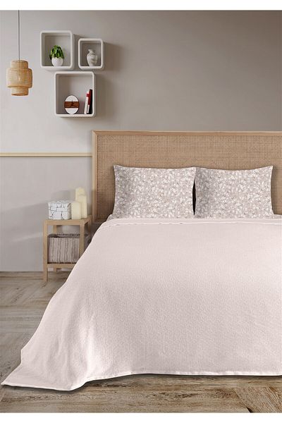 Evim 100% Cotton Olivia Pink Single Pique Set 160 X 230 cm