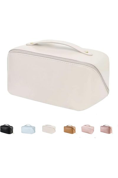 TECOS Cosmetic and perfume organizer bag, Tecos, ideal for travel or checked luggage, beige