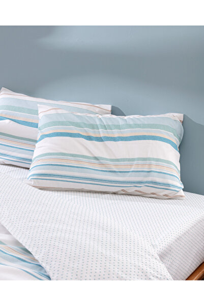 Madame Coco Sorel King Size 100% Cotton Ranforce Printed Bedding Set - Turquoise