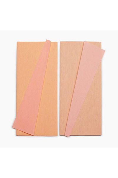 STOREMAX Muartshop Griffith Double-Sided Crepe Paper Roll, 6.7-Square Meters, Honeysuckle and Coral, Apricot and