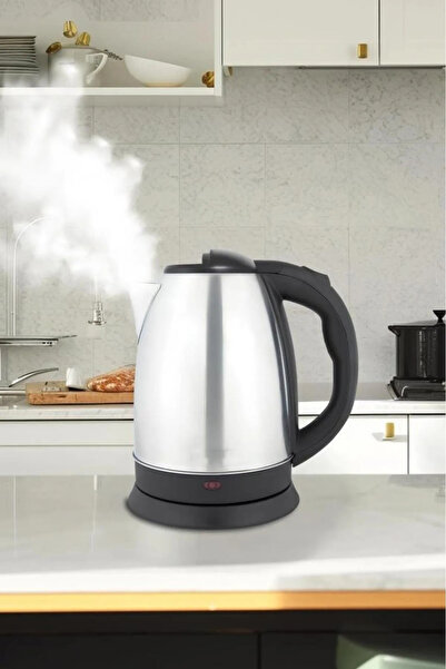 TECHNOMEN Otomatik Elektrikli Demlikli Çelik Su Isıtıcı Makinesi 1,8L