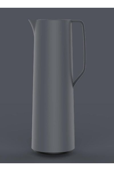 emsa Motiva 1L Vacuum Jug, Charcoal – Nordic Design, Quick-Press Lid, 12h Hot & 24h Cold Retention