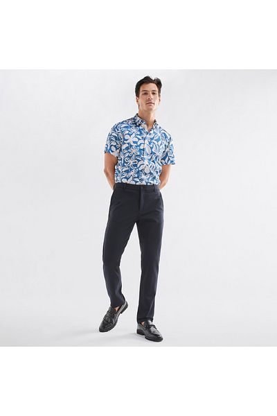 FAV Regular Fit All-Over Floral Print Shirt with Short Sleeves