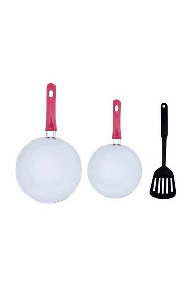ROYALFORD 3-Piece Frying Pan Set Pink Frying Pan Medium 26, Frying Pan Small 20cm