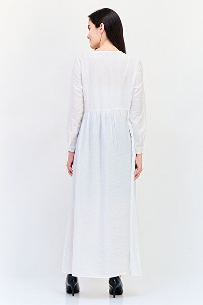 Bebe Women Plain Maxi Dress, White