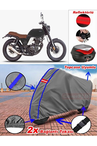 CoverPlus Blue Stitched Gray Brixton Felsberg 250 Tarpaulin Topcase Rear Bag ...