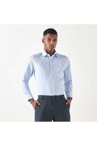 FAV Regular Fit Shirt with Collar and Long Sleeves