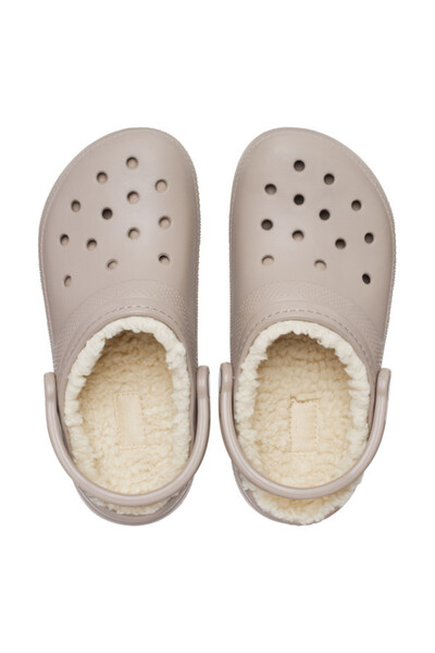 Crocs Saboti clasic cu căptușeală - ciupercă/os