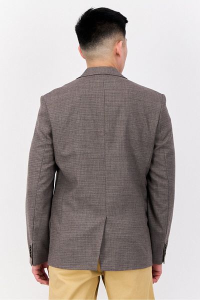 Esprit Men Regular Fit Hounds Tooth Printed Semi-formal Blazer, Multicolor