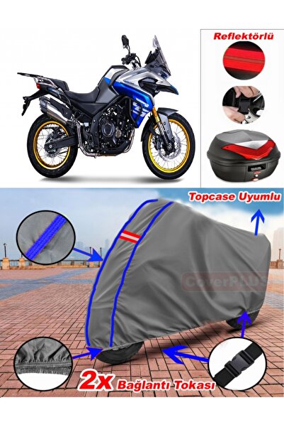 CoverPlus حقيبة خلفية من القماش المشمع باللون الرمادي Voge 525 DSX باللون الأ...