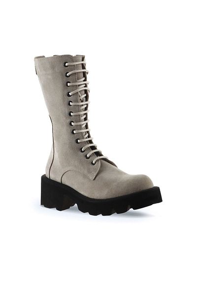 Bueno Shoes Γυναικείες μπότες μπεζ σουέντ - 01wt1702 Μοντέλο παπούτσια με τακούνι