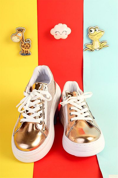 Moda Lime Fată Băiat Pantofi sport Fermoar Piele lacuită Dublă culoare Flexibil Talpă confortabilă Pantofi respirabil