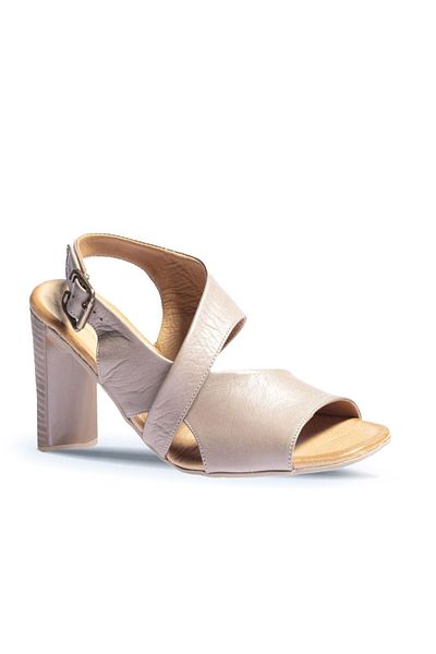 BUENO Sandale cu toc damă din piele gri - 01wn4115