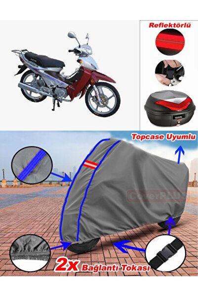 CoverPlus أزرق مخيط رمادي آسيوي AS 100-8 قماش القنب Topcase الخلفي حقيبة متوا...