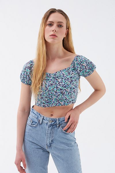 Loft Women's Crop Blouse - Sleeves