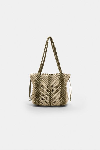 Stradivarius Macramé shopper bag
