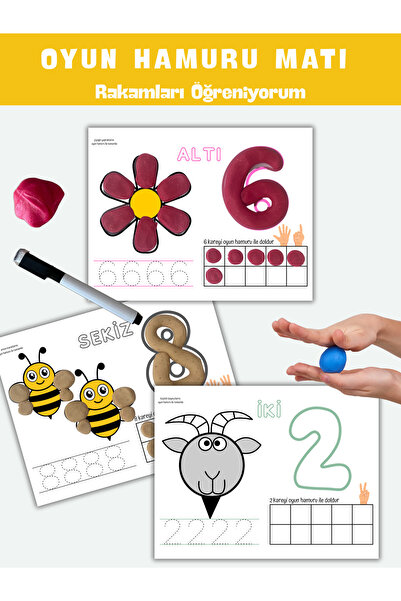 North And Peak Yaz-sil Rakam Oyun Hamuru Matı | 1-10 Arası Sayılar Ve Alıştır...