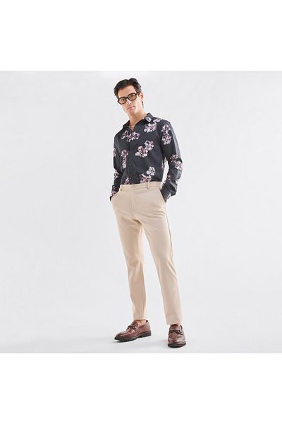 FAV Regular Fit All-Over Floral Print Shirt with Long Sleeves
