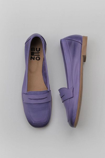 Bueno Shoes Loafer de damă din piele liliac - 01wy0801