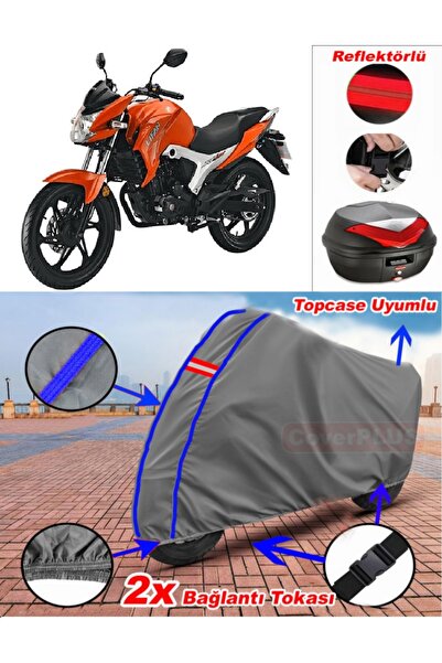 CoverPlus أزرق مخيط رمادي ليفان LF150T-9R القماش المشمع Topcase الخلفي حقيبة ...