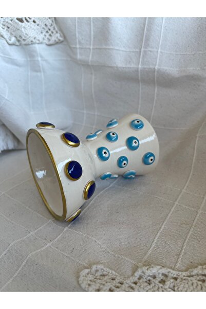 sim atölye Nazar boncuk desenli lokumluk sunum tabagi