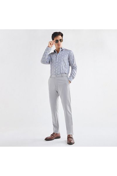 FAV Regular Fit All-Over Antler Print Shirt with Long Sleeves