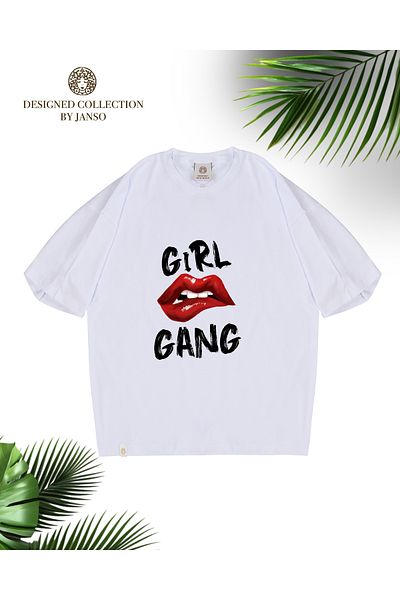 JANSO GROUP -Women Short Sleeve Girl Printed Tshirt Large Size Oversize Cotton Fabric