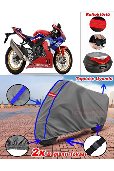 CoverPlus Blue Stitched Gray Honda Cbr 1000 Rr Sp Tarpaulin Topcase Rear Bag ...