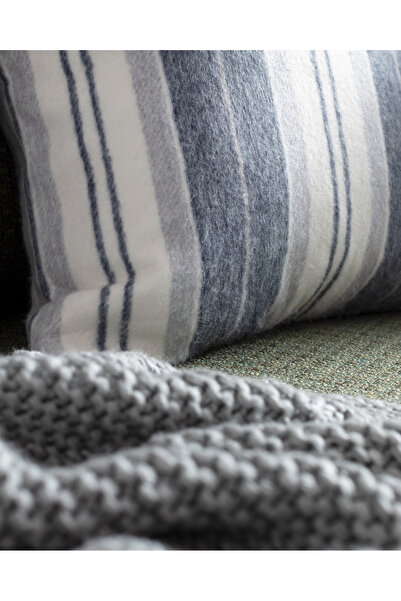 Madame Coco Nanny Throw Pillow Cover - Gray/Indigo - 45X45 cm