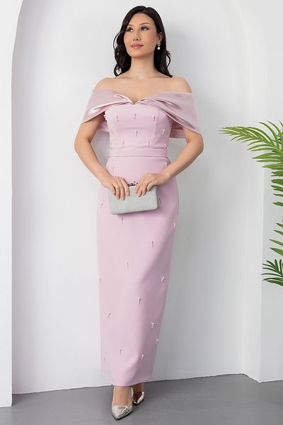 PULLIMM Rochie Atlas cu mărgele ECR5431