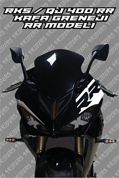 TRİDERS Rks / Qj 400rr Kafa Grenajı Rr Yazısı Beyaz