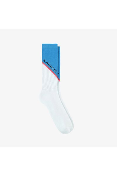 Lacoste Unisex Color Block White Socks