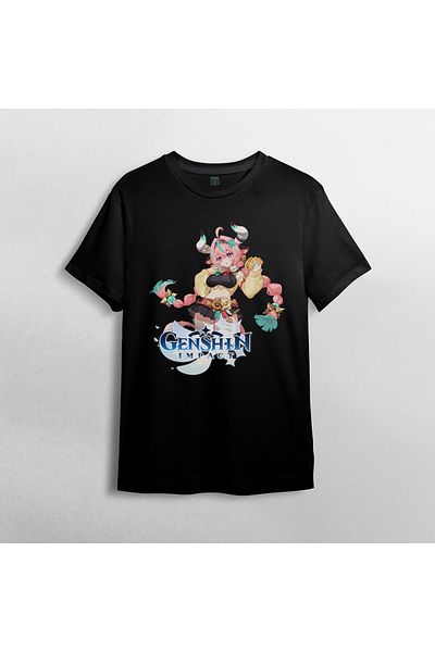 Pixxa Μπλουζάκι Genshin Impact Varesa Unisex 100% βαμβακερό με λαιμόκοψη