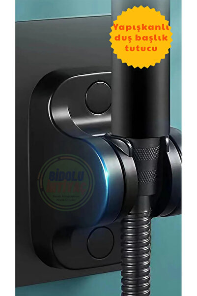 bluvex Duş Başlığı Tutucu Ayarlanabilir 120 Derece Oynar Güçlü Yapışkanlı Suy...