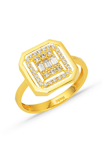 Bilezikci 22 Ayar Baget Taşlı Altın Yüzük