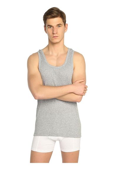 KEYAL Seher Rib Men's Sports Undershirt (Grey) Pack of 6