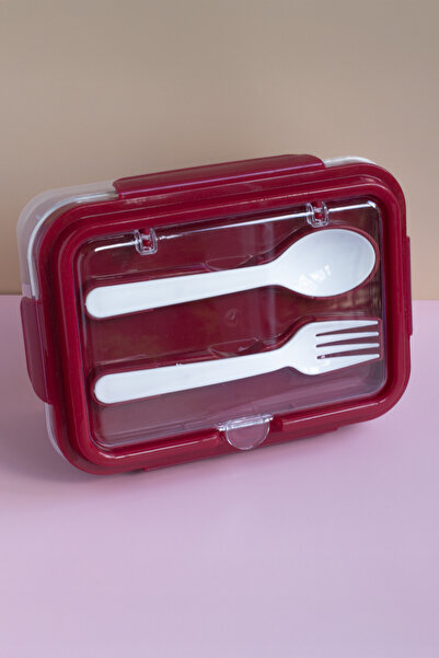Fesya Home Bentoa Two Compartment Lunch Box Food Storage Container - Burgundy