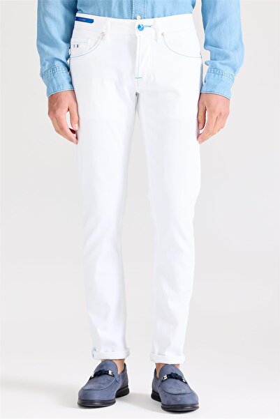 TRAMAROSSA Beyaz Murano Pamuk Denim Pantolon