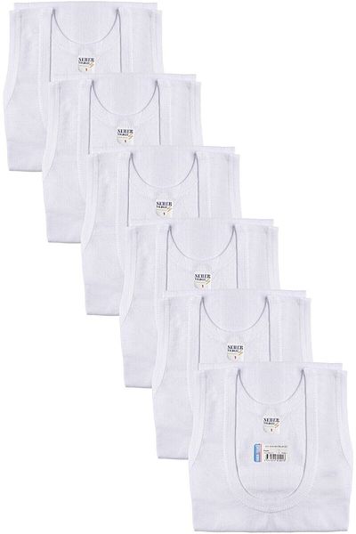KEYAL Seher 6-Piece Combed Cotton White Men's Undershirt