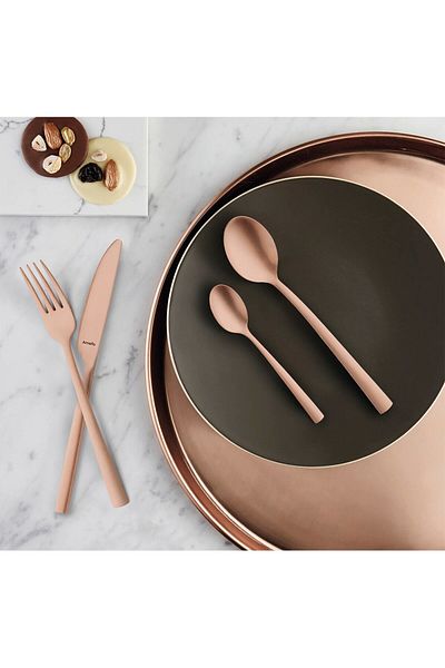 Amefa 16-piece cutlery set, Amefa, Manille PVD Copper, stainless steel, copper