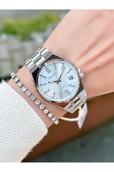 Ferrucci Steel Cord Women's Wristwatch 3 Atm Waterproof with 2 Years Warranty Mechanism