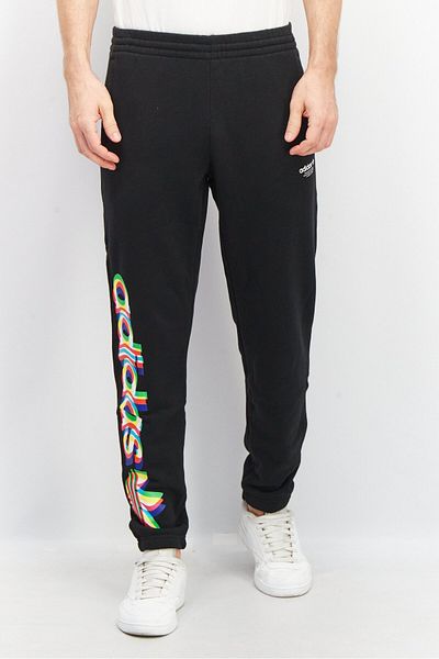 adidas Men Sportswear Fit Brand Logo Drawstring Sweat Pants, Black